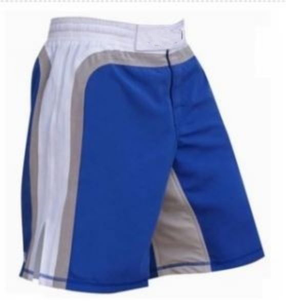 Fight Shorts, Blue, White and Gray
